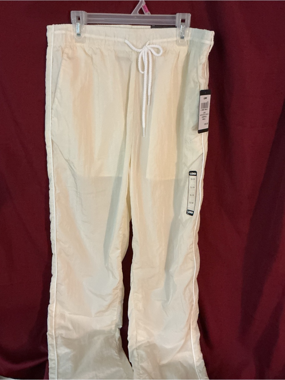 #58 LCKR Cream Drawstring Casual Pants - Lightweight Comfort